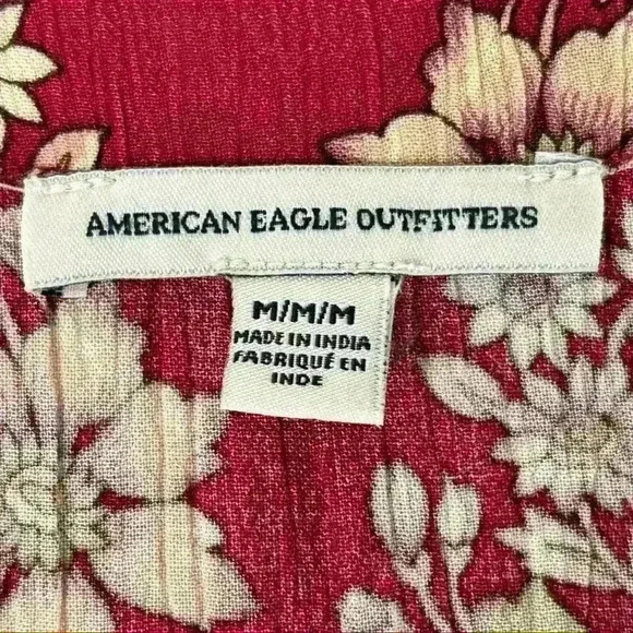 American Eagle AE Floral Long Sleeve Dress Boho southwestern tribal print Fall - Picture 14 of 16